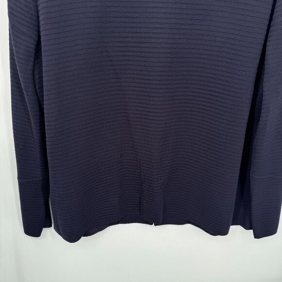 Misook‎ Cardigan Sweater Womens PXL Navy Blue Acrylic Knit Single Button Closure - Picture 8 of 11